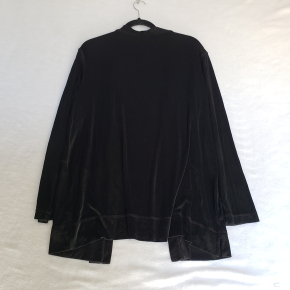Chico's travelers Black Button-Up Cardigan with pockets chicos size 3 us size xl - Picture 3 of 10